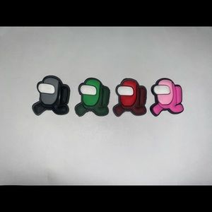 4 Among Us Croc Charms